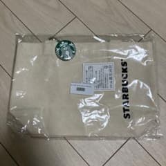 STARBUCKS ベージュ トートバッグ キーホルダー付きのサムネイル