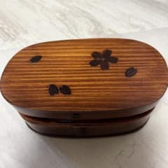 ☆曲げわっぱ☆小判型 弁当箱 2段☆桜☆のサムネイル