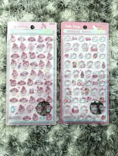 マイメロディ・ハローキティ ボンボンドロップシール 2枚セットのサムネイル