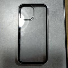 iPhone12 Pro Max ケース　全面保護　透明強化ガラス　シルバーのサムネイル