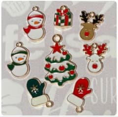 No.321 ①クリスマス パーツ ゴールド 8個セットのサムネイル