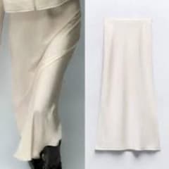 新品未使用 タグ付き ZARA ミディスカート サテン XS - メルカリ