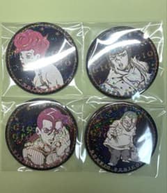 조조의 기묘한 모험 제5부 원작 75mm 홀로그램 캔 배지 컬렉션 4점
