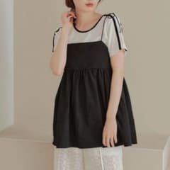 Kastane ラインTEE Tシャツ　2way ホワイト　人気