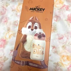 チップとデール ふわふわカバー付き2WAYボトル チップ ディズニーザ