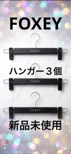 フォクシーFOXEY 衣類ハンガー 3本❣️新品未使用♡フォクシーロゴ入り　希少❣️のサムネイル
