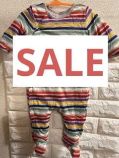 足先まで保護60㎝babyGap ストライプロンパースのサムネイル