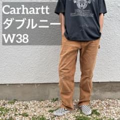 カーハート ダブルニー W38 L32 茶 103334 ワークパンツ 雰囲気系