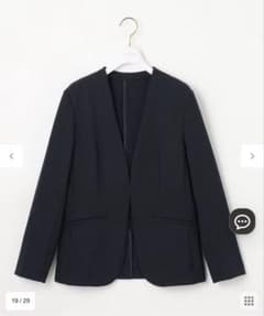 【セットアップ可】リネンライクポリエステル ジャケットのサムネイル