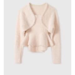 eimy istoire フェザーペプラムニットカーディガンセット - メルカリ