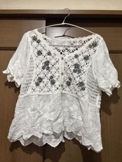 ホワイトレース刺繍半袖トップス spray Premiumスプレイ プレミアムのサムネイル