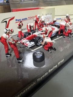 ミニチャンプス1/43 トヨタTF103 ピットストップ　ジオラマ　Oパニス ミニチャンプス1/43 トヨタTF103 ピットストップ ジオラマ Oパニス