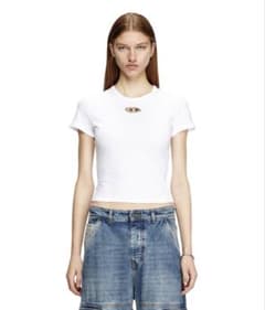 DIESEL クロップドTシャツ ホワイトのサムネイル