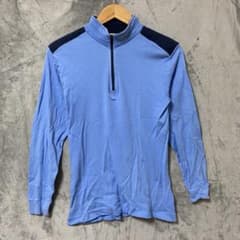 【L2708】SALOMON ハーフジップロンT サイズS ブルーのサムネイル