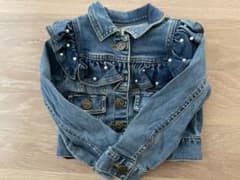 デニムジャケット  パール　アロコットン　子供服　キッズのサムネイル