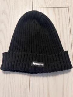 A*T様 Supreme ブラック ニット帽 100%コットンのサムネイル