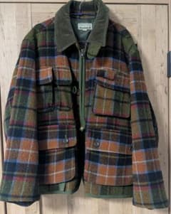 TROW MILL　ウール チェック柄 　ハンティングジャケット TROW MILL ウール チェック柄 ハンティングジャケット - メルカリ