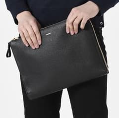 TOM FORD トムフォード レザー クラッチバッグ 保存袋付き ブラック