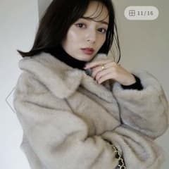 anuans ステンカラーショートファーコートのサムネイル