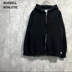 ラッセルアスレチック フルジップパーカーSブラック00sブランク無地