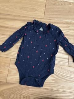 GAP ネイビー りんご柄ロンパースのサムネイル
