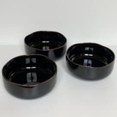 黒釉 小鉢 3個セット 和食器 手づくり風 盛り付け映え シンプル - メルカリ