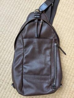 COACH コーチ ボディバッグ レザー ブラウン メンズ ワンショルダー 本革のサムネイル