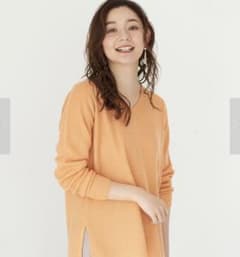 chocol raffine robe Vネックカラーニットプルオーバーのサムネイル