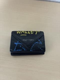 BALENCIAGA 三つ折り財布 グラフィティ ブラック - メルカリ