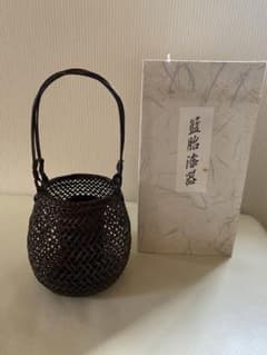 福岡久留米産　藍胎漆器　花籠のサムネイル