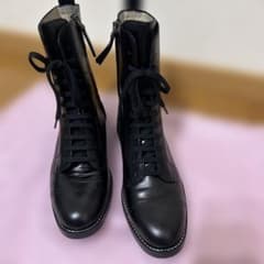 美品Theory ブラック レースアップショートブーツのサムネイル