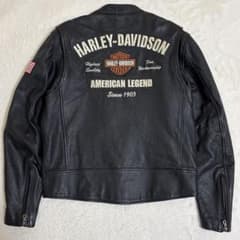 Harley-Davidson 立体ロゴ シングル ライダース ジャケット HARLEY DAVIDSON(ハーレーダビッドソン) バック刺繍 エンボス加工