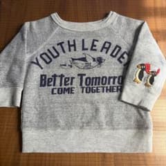 denim dungaree UnitA ロゴプリント スウェット グレーのサムネイル