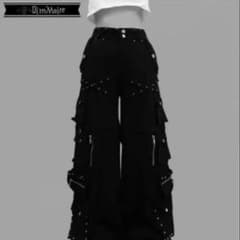 DimMoire スタッズカーゴパンツ 黒 ブラック - メルカリ