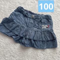 DOUBLE.B デニムフリル　キュロット　ショートパンツ 100のサムネイル