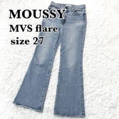 美品✨ MOUSSY MVS flare 27 ライトブルー フレアデニムパンツ - メルカリ