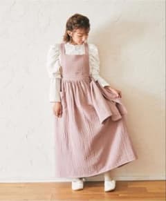 パセリ parsley辻希美 ダスティピンク コットンガーゼエプロン - メルカリ