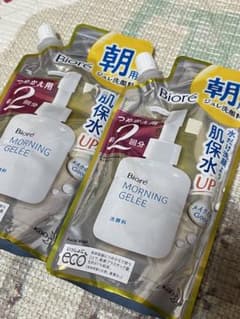 ビオレ モーニングジュレ朝用ジュレ洗顔料　詰め替え2回分✖️2こセットのサムネイル