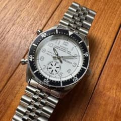 SEIKO 8M26-6000 セイコー 白 レトロ 希少 レア 美品 - メルカリ