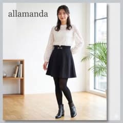 allamanda（アラマンダ） ビット付きフレアスカート ブラック Mサイズのサムネイル