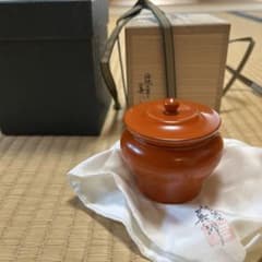 茶道具　輪島塗　洗朱　薬壺茶入　喜八郎造 茶道具 輪島塗 洗朱 薬壺茶入 喜八郎造 - メルカリ