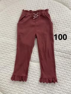リブパンツ ピンク レース 女の子 100 ズボンのサムネイル