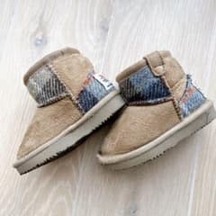 Thumbnail of アプレレクール Harris Tweed ベビーブーツ ムートン 13cm