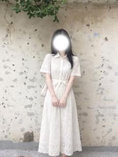 ZARA ホワイト 刺繍 シャツワンピース 半袖のサムネイル