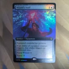 MTG 魔法使いの杖/Wizard's Staff 拡張アート英語版 Foilのサムネイル