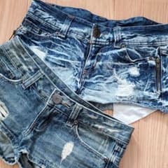 2点セットデニムショートパンツのサムネイル