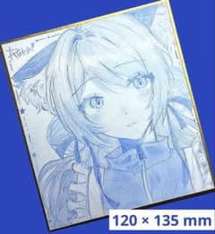 オリジナルイラスト‪ ·͜· /原画 手描き 色紙 アナログ - メルカリ‬