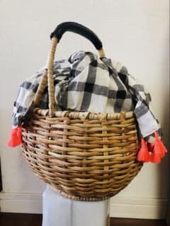 ハンドメイド　内布付きバスケットのサムネイル