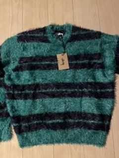 ケイ様専用　STUSSY HAIRY STRIPE CREW SWEATERのサムネイル