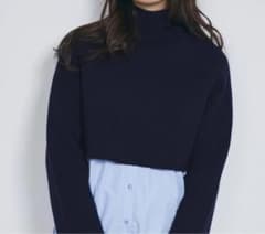 ★美品★ベースメントオンライン　クロップドニットのサムネイル